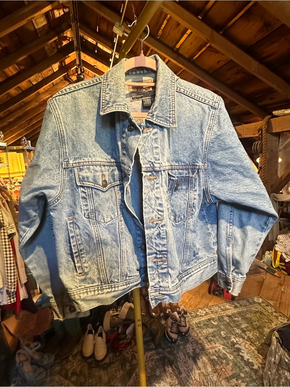 Express Light Blue Denim Jacket for Men